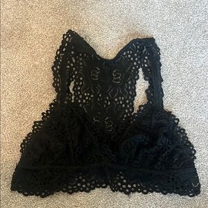 Altar'd State Black Lace Bandeau with Intricate Detailing